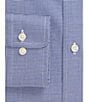 Color:Blue/White - Image 6 - Classic Fit Stretch Spread Collar Dobby Dress Shirt