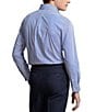 Color:Blue/White Hairline Stripe - Image 2 - Classic-Fit Stretch Stripe Poplin Long Sleeve Woven Shirt