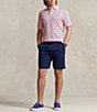 Color:Carmel Pink/Navy - Image 5 - Classic Fit Striped Short Sleeve Cotton Polo Shirt