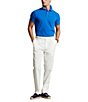 Color:Heritage Blue - Image 3 - Classic Fit Tipped Mesh Short Sleeve Polo Shirt