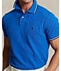 Color:Heritage Blue - Image 5 - Classic Fit Tipped Mesh Short Sleeve Polo Shirt
