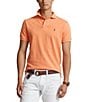 Color:Beach Orange Heather - Image 1 - Custom Slim Fit Solid Mesh Polo Shirt
