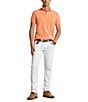 Color:Beach Orange Heather - Image 3 - Custom Slim Fit Solid Mesh Polo Shirt