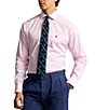 Color:Carmel Pink/White - Image 4 - Custom Fit Stretch Spread Collar Gingham Poplin Dress Shirt