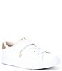 Color:White/Metallic Gold - Image 1 - Girls' Theron V Alternative Closure Glitter Detail Sneakers (Toddler)