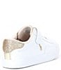 Color:White/Metallic Gold - Image 2 - Girls' Theron V Alternative Closure Glitter Detail Sneakers (Toddler)