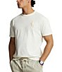 Color:Clubhouse Cream - Image 1 - Knit Jersey Classic Fit Big Pony Jersey Crew Neck Short Sleeve T-Shirt