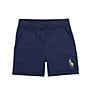 Color:Newport Navy - Image 1 - Little Boys 2T-7 Big Pony Fleece Shorts
