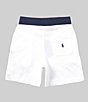 Color:White - Image 2 - Little Boys 2T-7 Logo Flag Jersey Shorts