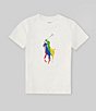 Color:Deckwash White - Image 1 - Little Boys 2T-7 Short Sleeve Big Pony Graphic Logo Jersey T-Shirt