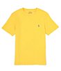 Color:Chrome Yellow - Image 1 - Little Boys 2T-7 Short Sleeve Crewneck Jersey T-Shirt
