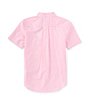 Color:Pink/White - Image 2 - Little Boys 2T-7 Short-Sleeve Gingham Poplin Shirt