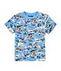 Color:Paris Bear/Blue Flower - Image 1 - Little Boys 2T-7 Short Sleeve Polo Bear Cotton Jersey T-Shirt