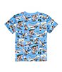 Color:Paris Bear/Blue Flower - Image 2 - Little Boys 2T-7 Short Sleeve Polo Bear Cotton Jersey T-Shirt