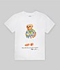 Color:White - Image 1 - Little Boys 2T-7 Short Sleeve Polo Bear Jersey T-Shirt