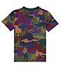 Color:Moss Agate Camouflage - Image 2 - Little Boys 2T-7 Short Sleeve Polo Pony Camo T-Shirt