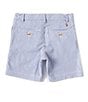 Color:Blue Seersucker - Image 2 - Little Boys 2T-7 Stretch Seersucker Shorts