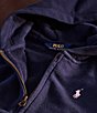 Color:French Navy - Image 2 - Little Girls 2T-6X French Terry Hoodie Jacket