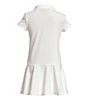 Color:White - Image 2 - Little Girls 2T-6X Short-Sleeve Mesh Dropwaist Polo Dress
