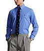Color:Harbor Island Blue - Image 1 - Classic Fit Performance Stretch Twill Long Sleeve Woven Shirt