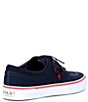 Color:Navy/Red - Image 2 - Men's Faxon X Logo Lace-Up Canvas Sneakers