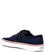Color:Navy/Red - Image 3 - Men's Faxon X Logo Lace-Up Canvas Sneakers