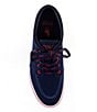 Color:Navy/Red - Image 5 - Men's Faxon X Logo Lace-Up Canvas Sneakers