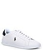 Color:White/Navy - Image 1 - Men's Heritage Court III Leather Sneakers