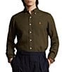 Color:Armadillo - Image 1 - Piece Dye Linen Long Sleeve Woven Shirt