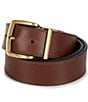 Color:Chestnut/Black - Image 1 - Reversible Leather Belt