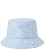 Color:White/Blue Seersucker - Image 2 - Reversible Seersucker Bucket Hat