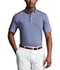 Color:Beach Royal/Ceramic White - Image 1 - RLX Golf Classic Fit Striped Stretch Short Sleeve Polo Shirt