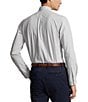 Color:Grey/White - Image 2 - Slim Fit Gingham Stretch Poplin Long Sleeve Woven Shirt