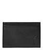 Color:Black - Image 1 - Slim Pebbled Leather Card Case