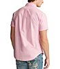 Color:BSR Pink - Image 2 - Solid Oxford Short Sleeve Woven Shirt