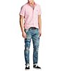Color:BSR Pink - Image 3 - Solid Oxford Short Sleeve Woven Shirt