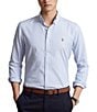 Color:Blue/White - Image 1 - Washed Pinpoint Oxford Long-Sleeve Woven Shirt