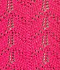 Color:Hot Pink - Image 5 - Long Sleeve Crochet Sweater