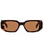 Color:Tortoise - Image 2 - Unisex PR17WS 49mm Rectangle Sunglasses