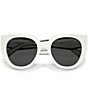 Color:Bone - Image 5 - Women's 14wsf 53mm Solid Cat Eye Sunglasses