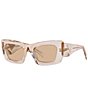 Color:Light Brown - Image 1 - Women's PR 13ZS 50mm Transparent Cat Eye Sunglasses
