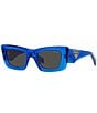 Color:Blue - Image 1 - Women's PR 13ZS 50mm Transparent Cat Eye Sunglasses