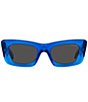Color:Blue - Image 2 - Women's PR 13ZS 50mm Transparent Cat Eye Sunglasses