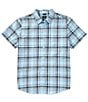 Color:Crescent Bay - Image 1 - Groveland Short Sleeve Plaid Woven Shirt