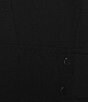 Color:Black - Image 5 - Blake Split V-Neck Short Sleeve Midi Length Sheath Dress