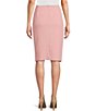 Color:Rose - Image 2 - Morgan Twill Crepe Side Slit Coordinating Pencil Skirt
