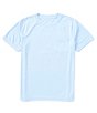 Color:Light Blue - Image 2 - Big Boys 8-16 Short Sleeve Deep Wave Performance Graphic T-Shirt