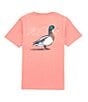 Color:Salmon - Image 1 - Big Boys 8-16 Short Sleeve Duck T-Shirt