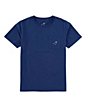 Color:River Blue - Image 1 - Little Boys 2T-7 Short Sleeve Parker Pocket T-Shirt
