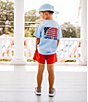 Color:Light Blue - Image 4 - Little Boys 2T-7 Short Sleeve Sport Flag Performance T-Shirt